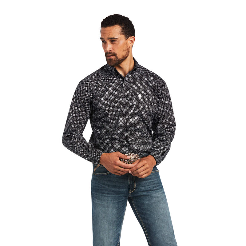 Ariat Hemden Herren - Max Classic Fit Schwarz ( IHYJL-8360 )